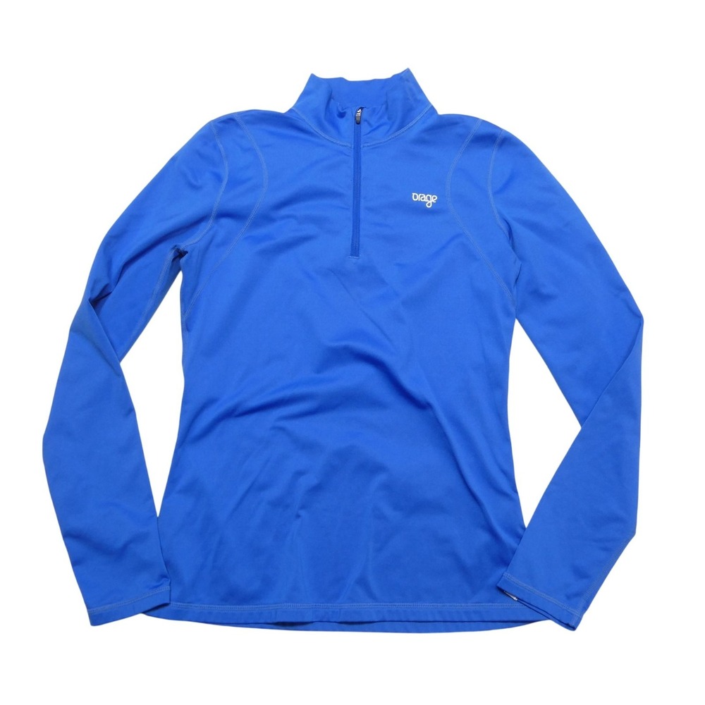 Orage Pullover Womens Medium Blue 1/4 Zip Thermal Skiing Base Layer Long Sleeve